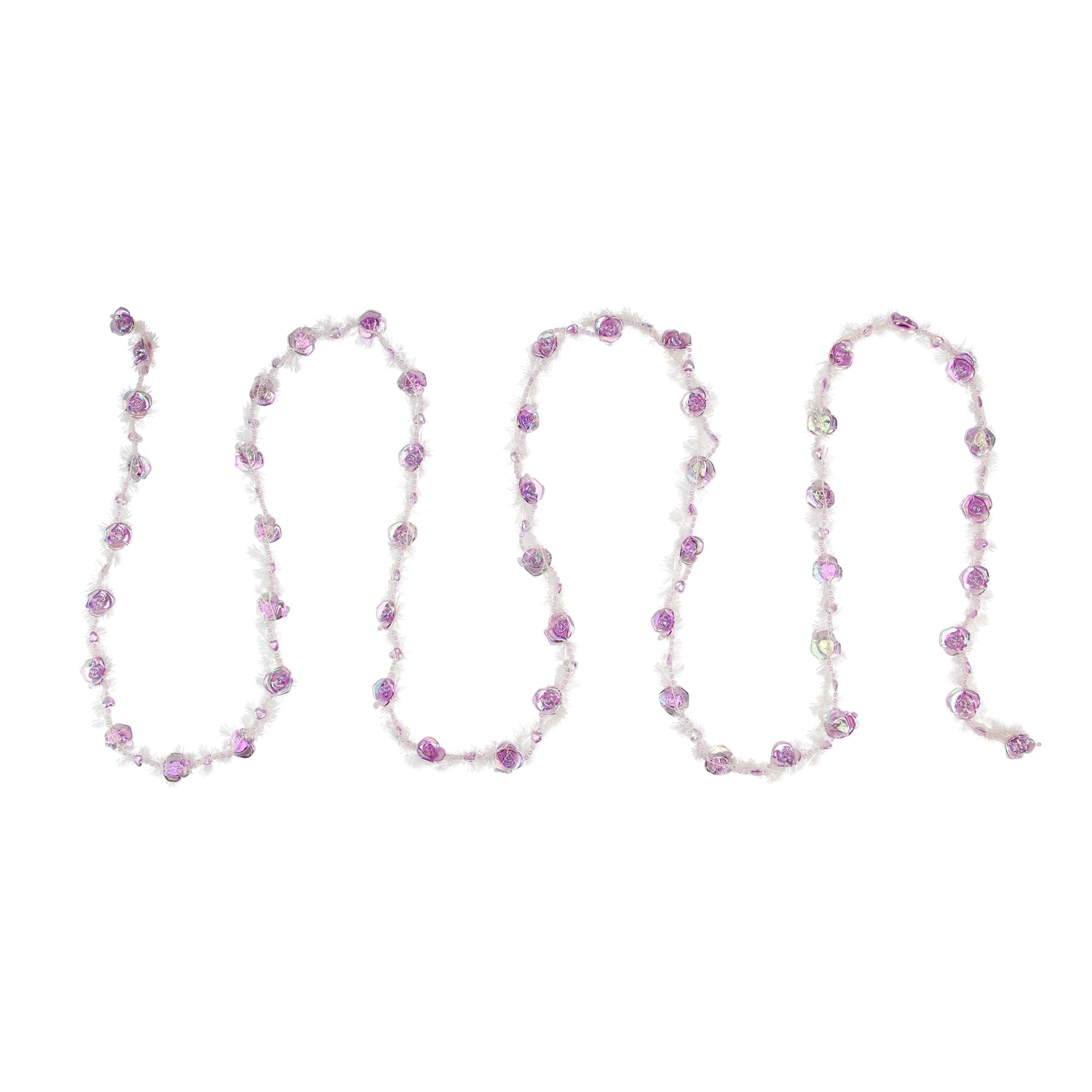 9-Feet PinkPurpleWhite Glitter Gumdrop Garland 9-Feet PinkPurpleWhite Glitter Gumdrop Garland