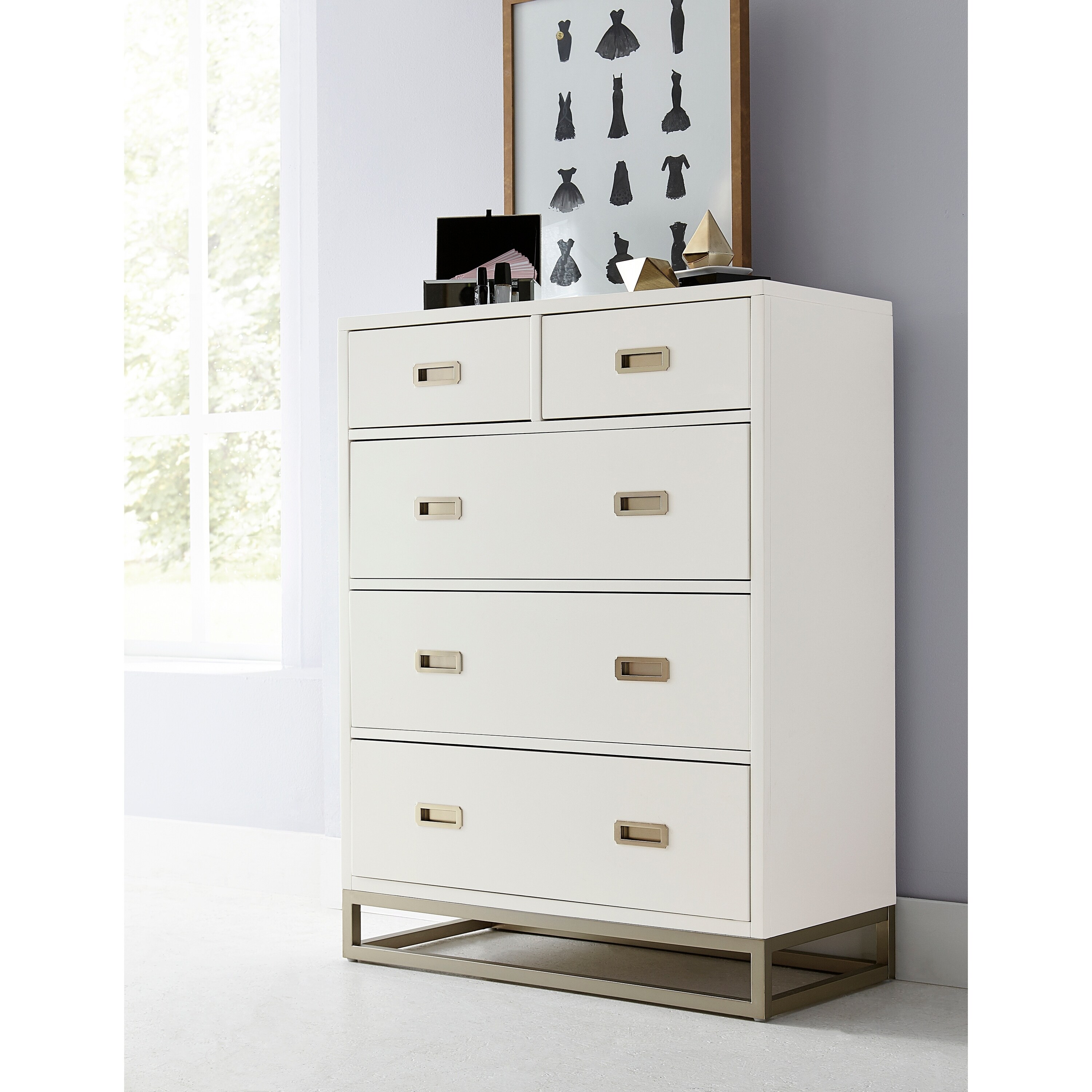 Shop Hillsdale Tinley Park 5 Drawer Chest Soft White Free