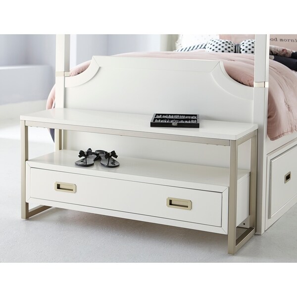 Hillsdale Tinley Park Dressing Bench, Soft White