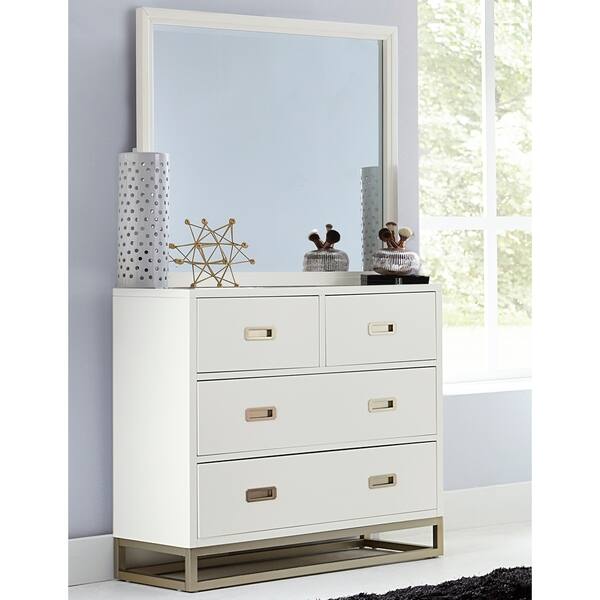 Shop Hillsdale Tinley Park 4 Drawer Chest Mirror Soft White