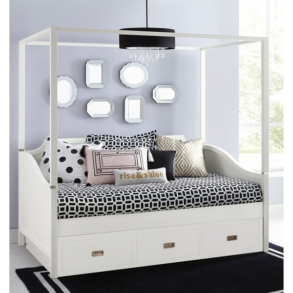 Hilale Tinley Park Twin Canopy Daybed With Trundle Soft Hilale Tinley Park Twin Canopy Daybed With Trundle Soft White