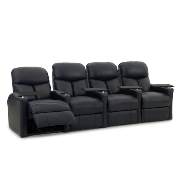 Octane Bolt XS400 Power Leather Home Theater Seating Set (Row of 4 ...