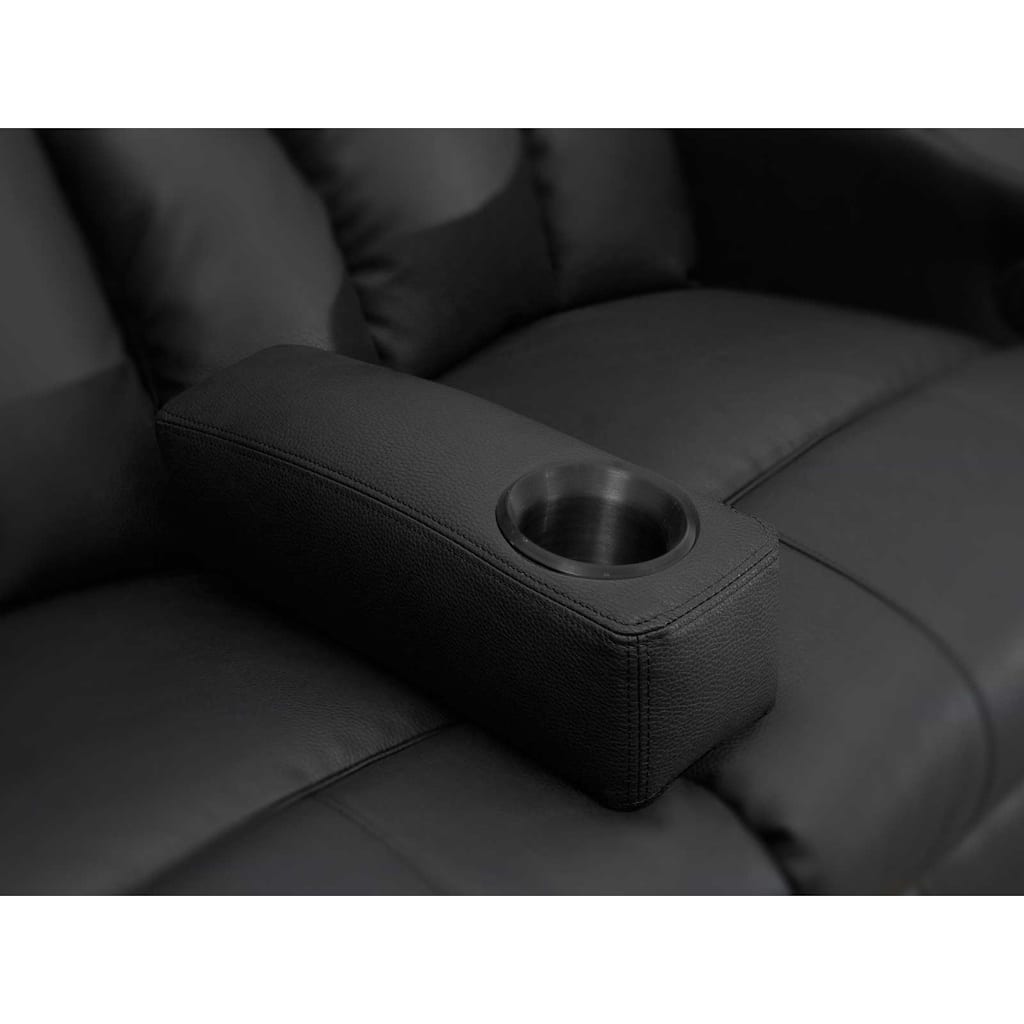 Octane Black Leather Removable Armrest