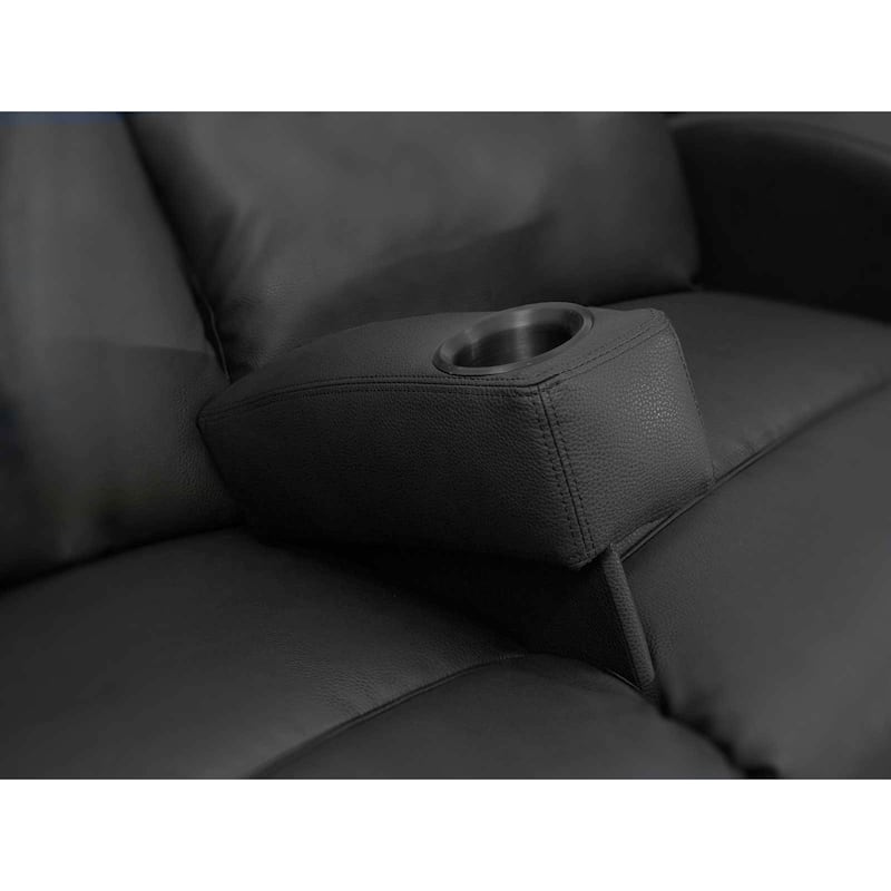 Octane Black Leather Removable Armrest