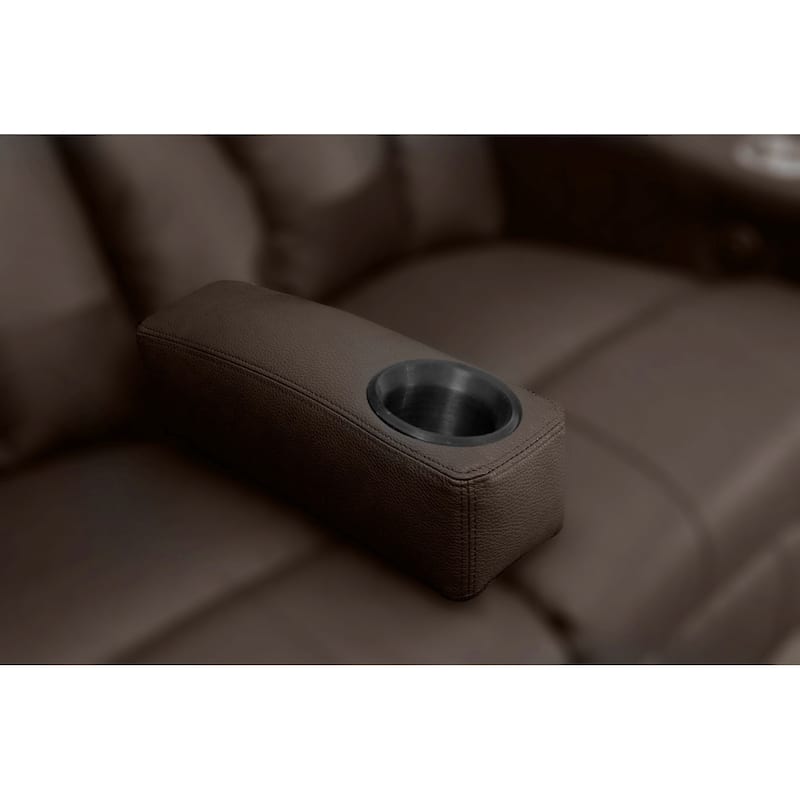 Octane Brown Leather Removable Armrest