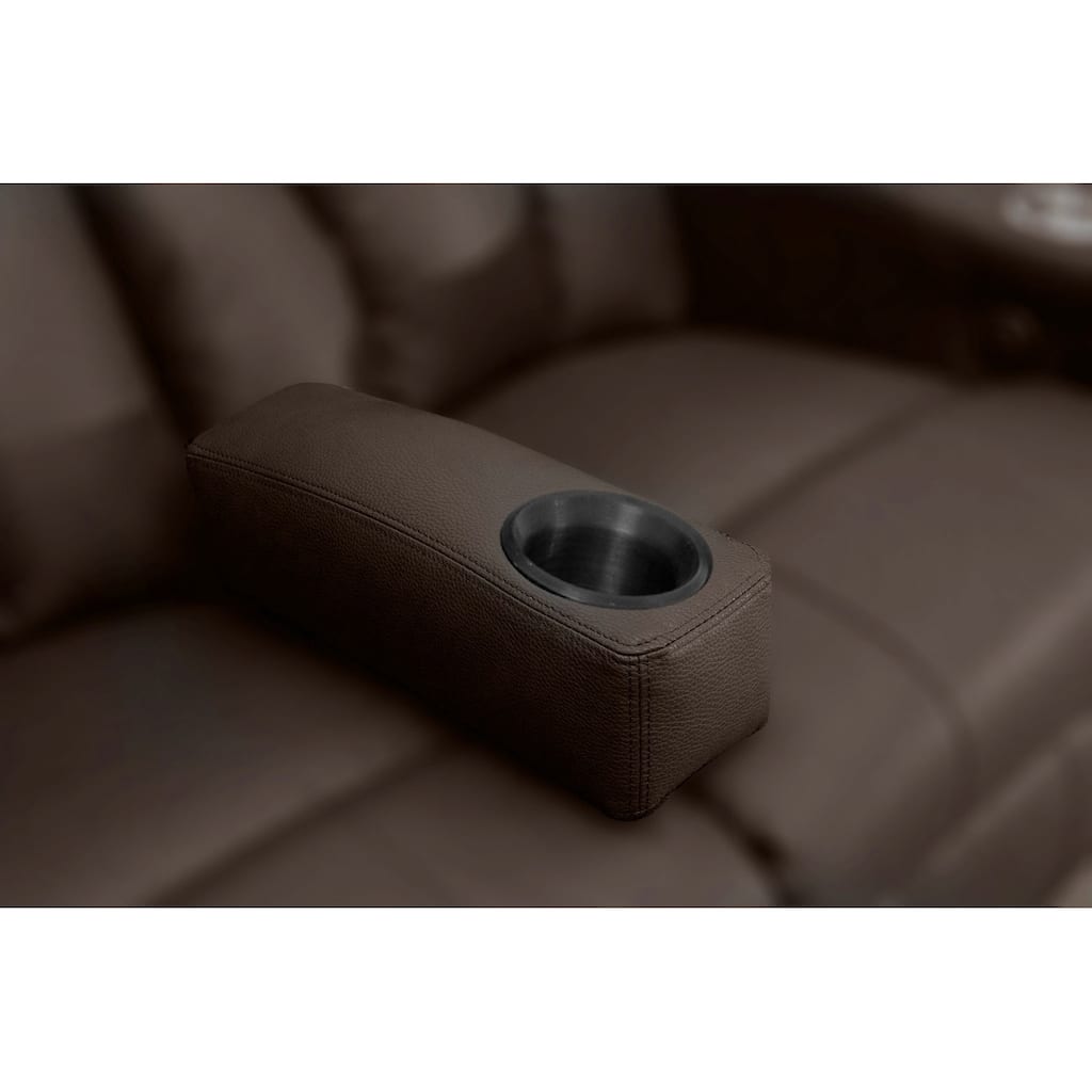 Octane Brown Leather Removable Armrest