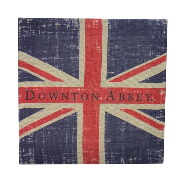 14.5" Downton Abbey British Union Jack Natural Beige Decorative Hanging Wall Art - Brown