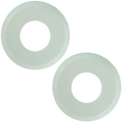 4.5" White Escutcheon for D48mm Pool Handrails - Set of 2