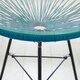 Sarcelles Modern Woven Wicker Patio Side Table with Glass Top by Corvus - Thumbnail 5