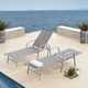 Corvus Antonio Sling Fabric Adjustable Outdoor Chaise Lounge - Thumbnail 2