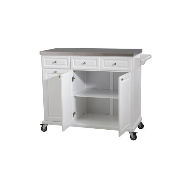 Shop Sj Collection Buckhead Portable Kitchen Island Cart Cabinet