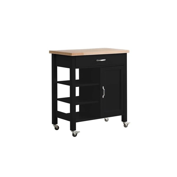 Shop SJ Collection Greenwich Grey Wood Kitchen Cart - Free Shipping ...