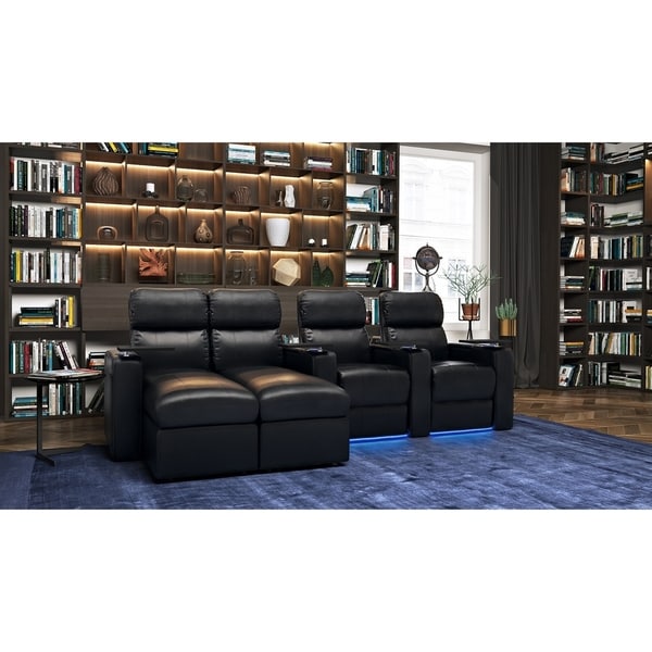 Octane Turbo XL700 Power Leather Theater Seating with Reclining Chaise