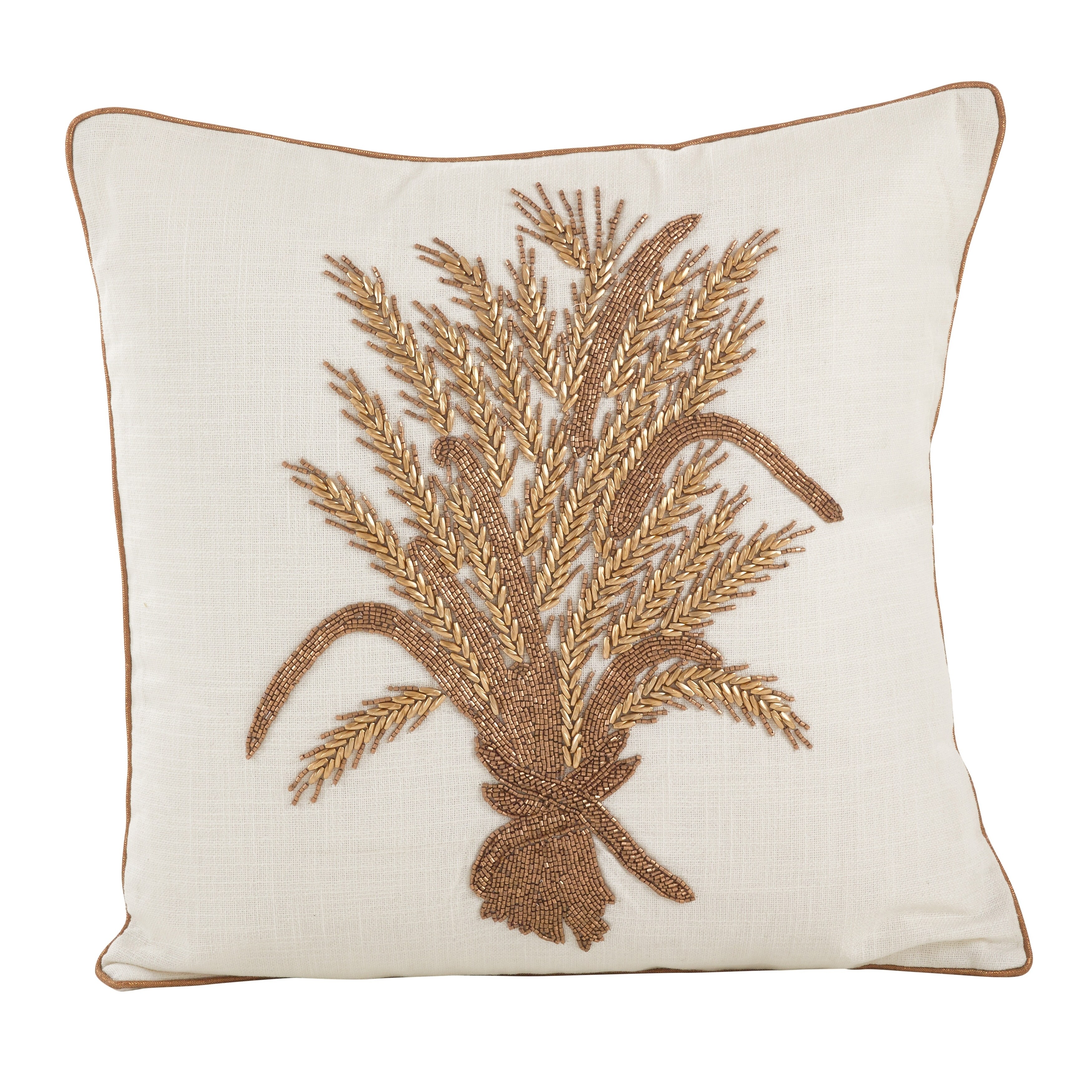 Shop Beaded Thanksgiving Harvest Design Accent Throw Pillow Free