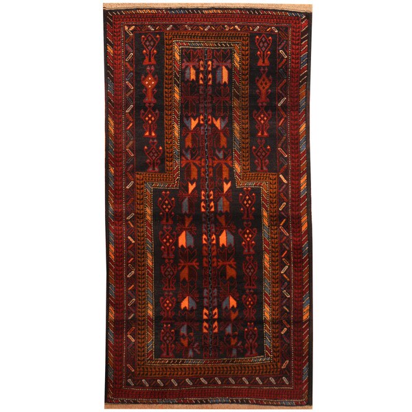 Handmade Balouchi Wool Rug (Afghanistan) - 2'8 x 5'4