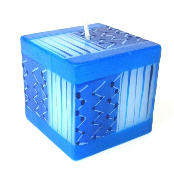 Hand Painted Candle - Cube - Feruzi Design (South Africa)