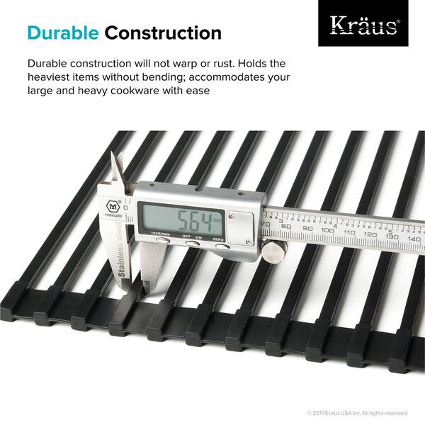 Shop Kraus Krm 10 Multipurpose Over Sink Roll Up Dish Drying