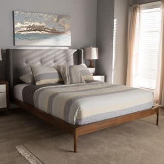 Priage Oak Finished Solid Wood Inch Platform Bed Reviews Priage Oak Finished Solid Wood Inch Platform Bed Reviews