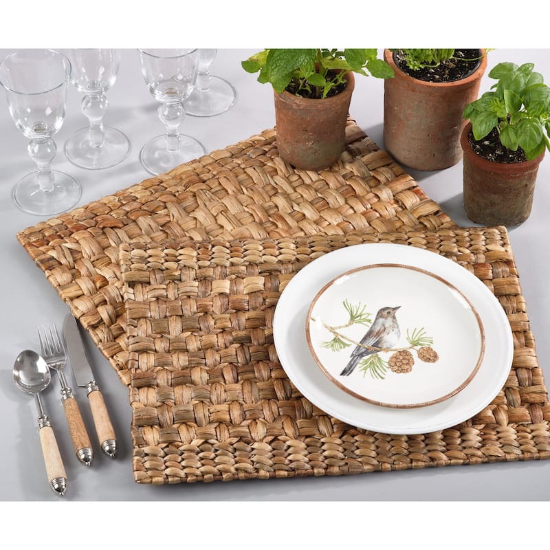 Woven Design Water Hyacinth Placemat Set