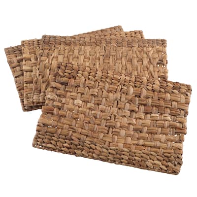 Woven Design Water Hyacinth Placemat Set