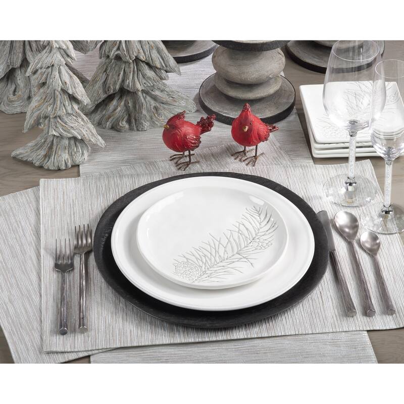 Woven Metallic Fused Design Placemat Set