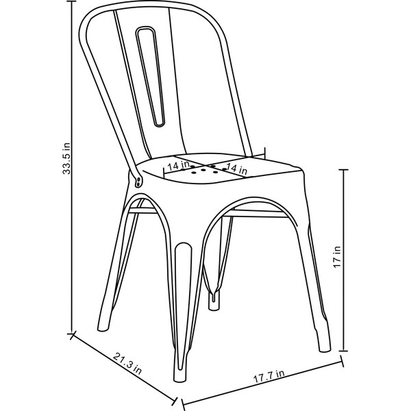 Set of 2 Metal Stackable Chairs