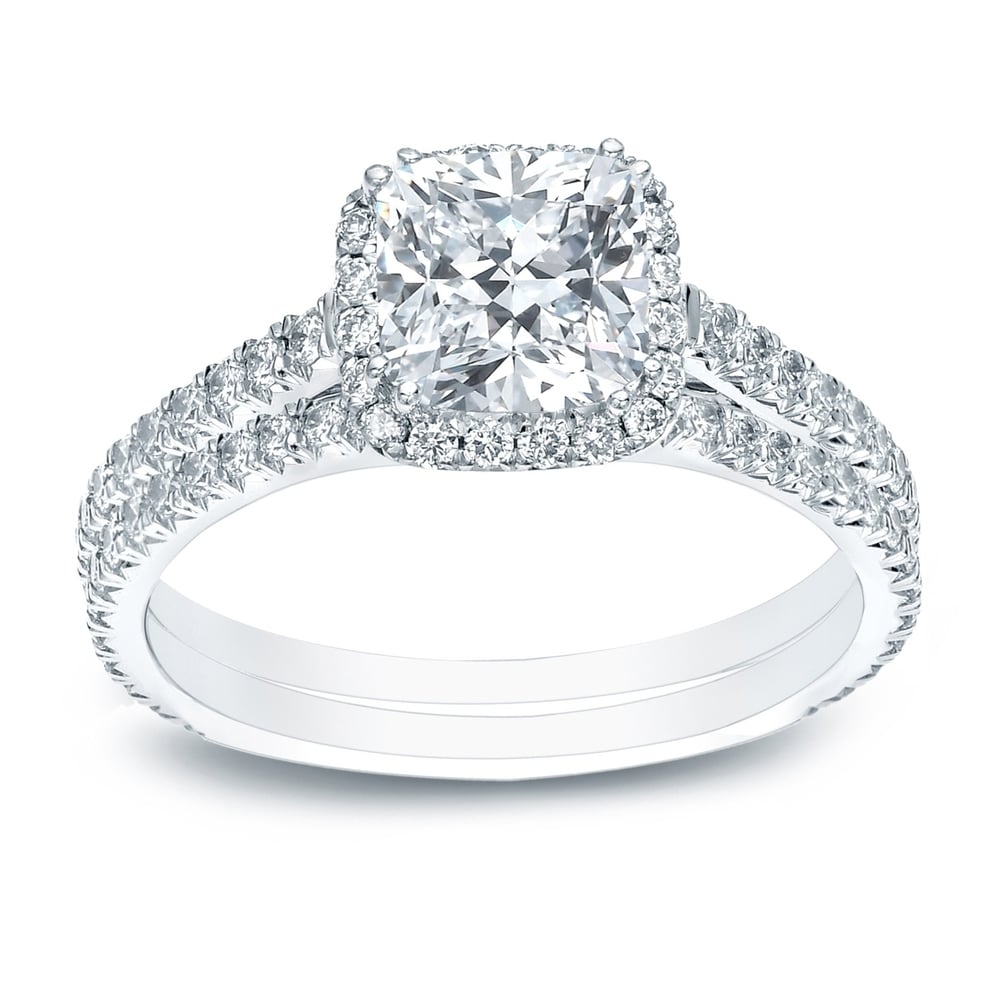FB Jewels 14K White Gold Ring Mens Cubic Zirconia CZ Anniversary Wedding Band//Trio Set