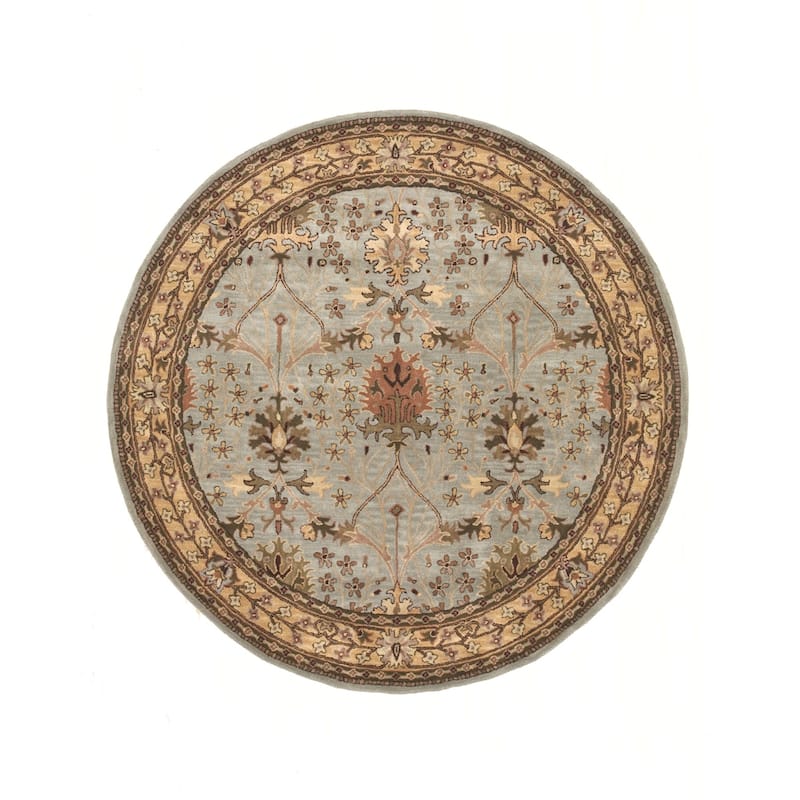 Hand-tufted Wool Blue Traditional Oriental Morris Rug (