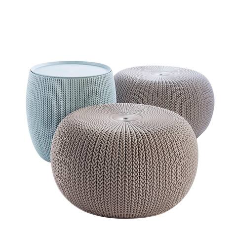 Keter 3-Piece Cozy Urban Knit Indoor Outdoor Set