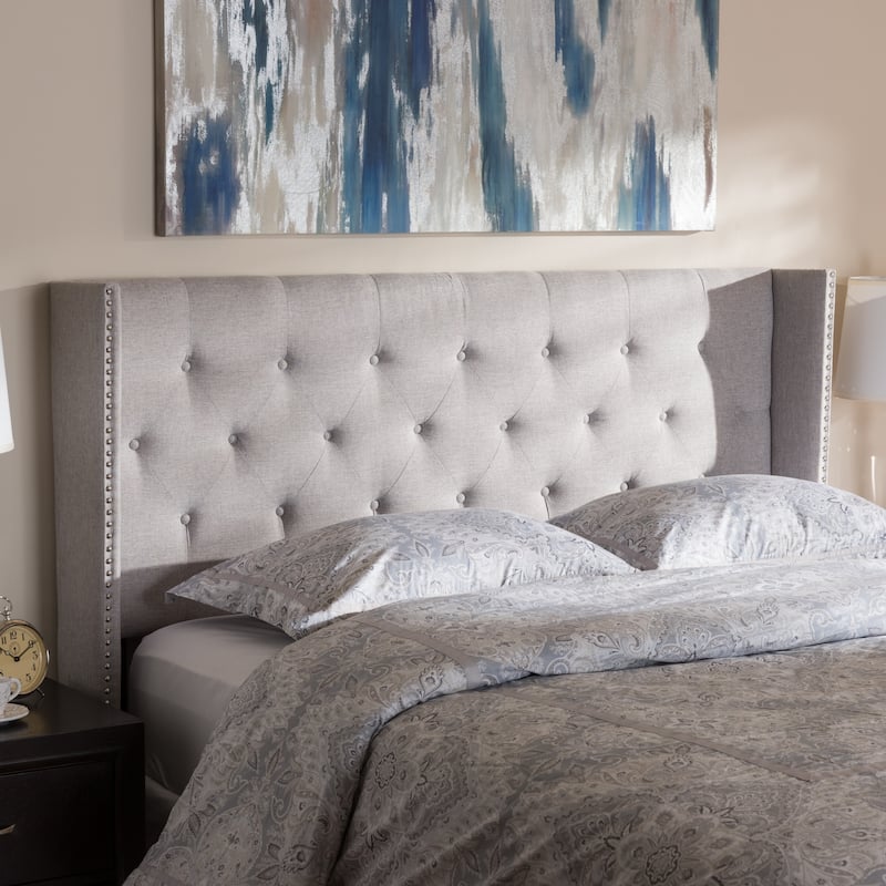 Copper Grove Tarahne Contemporary Fabric Headboard - Beige - King