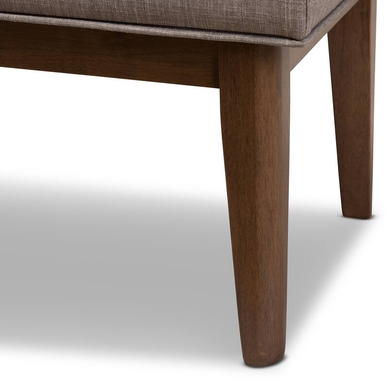 Mid-Century Fabric Button-Tufted Bench by Baxton Studio
