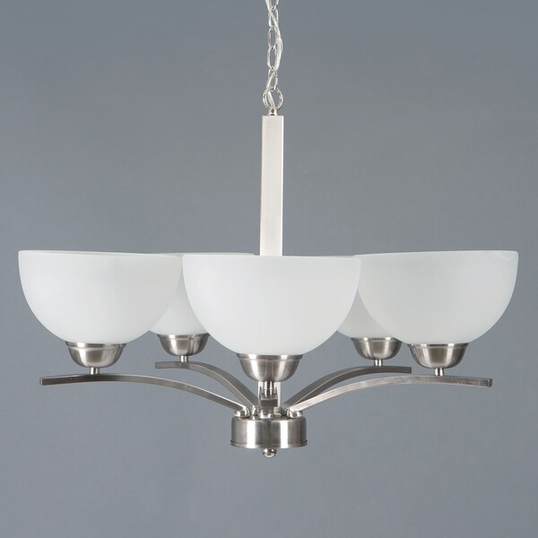 Yosemite Home Décor Alta Peak Collection 5 Light Chandelier - White