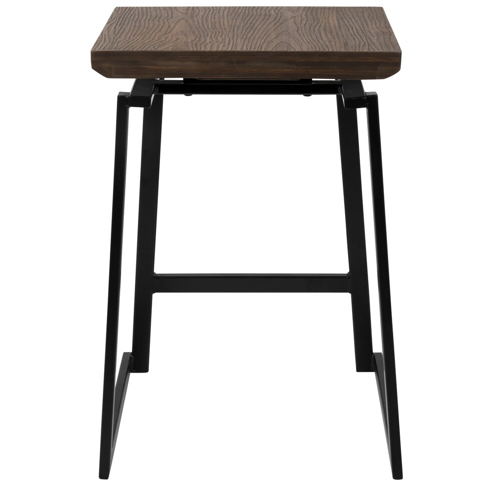 carbon loft richard wood and metal bar stool