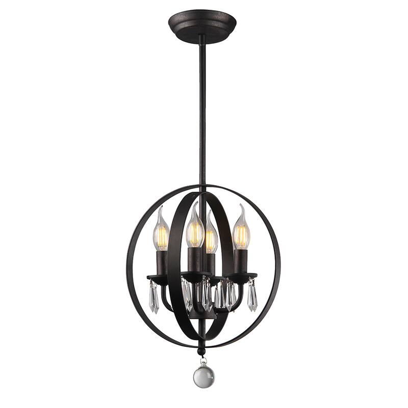 Trisola 4-Light 12-Inch Antique Bronze Globe Pendant