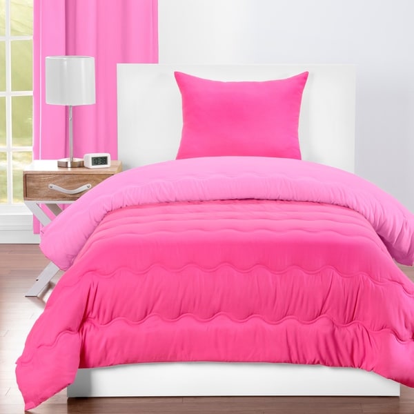 hot pink comforter set queen