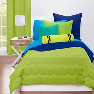 Crayola Spring Green And Blue Berry Reversible 3 Piece Comforter Set