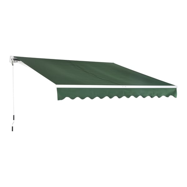 Outsunny 152" Manual Retractable Patio Sun Shade Awning