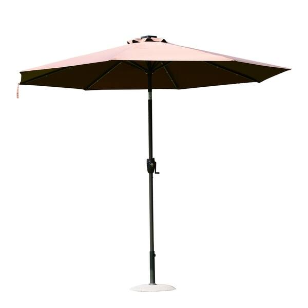 Outsunny 9 Solar Multi Color Led Market Patio Umbrella Outsunny 9 Solar Multi Color Led