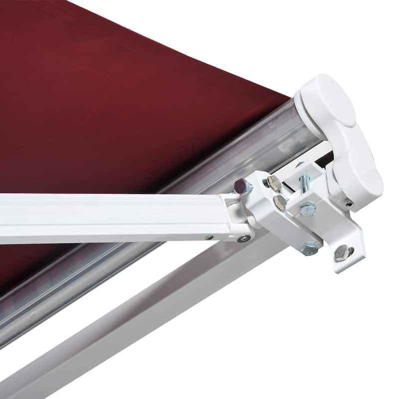 Outsunny 8' x 6.6' Outdoor Patio Manual Retractable Exterior Window Awning