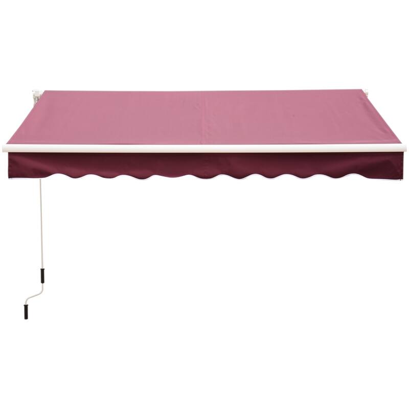 Outsunny 8' x 6.6' Outdoor Patio Manual Retractable Exterior Window Awning