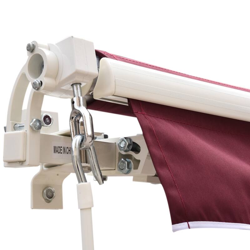 Outsunny 8' x 6.6' Outdoor Patio Manual Retractable Exterior Window Awning