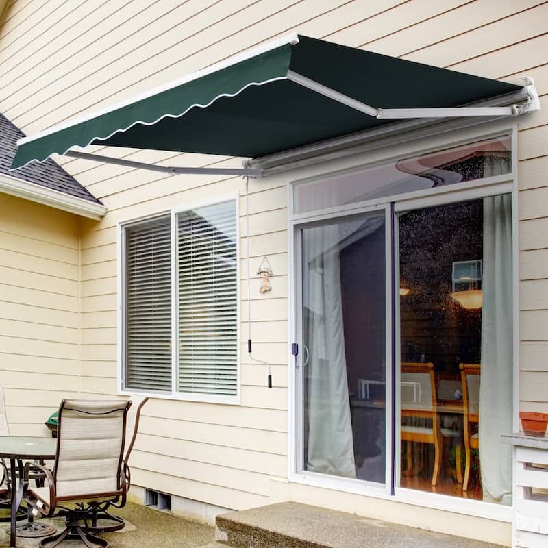 Outsunny 8' x 7' Manual Retractable Sun Shade Patio Awning