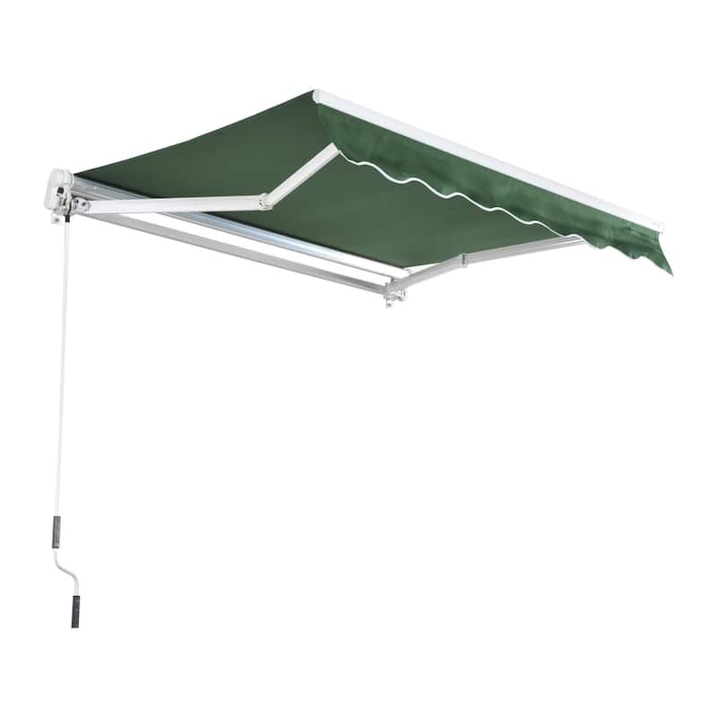 Outsunny 8' x 7' Manual Retractable Sun Shade Patio Awning