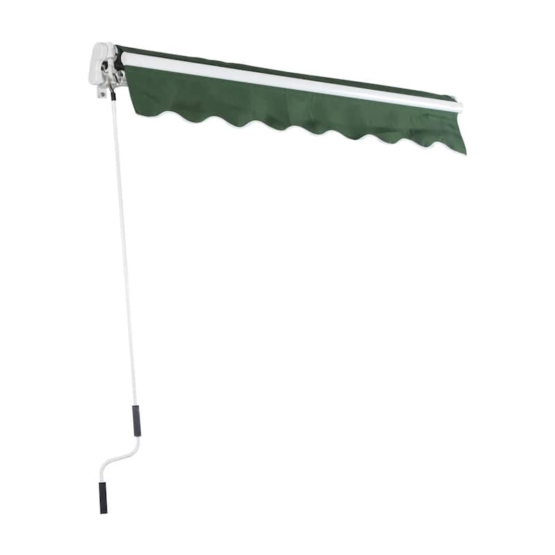 Outsunny 8' x 7' Manual Retractable Sun Shade Patio Awning