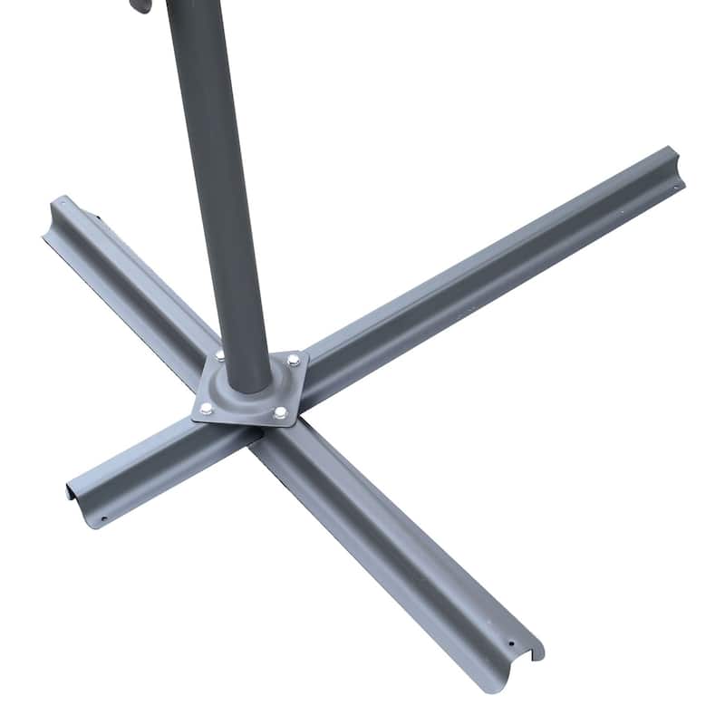 Outsunny 10' Cantilever Hanging Tilt Offset Patio Umbrella (Weight Not Included)