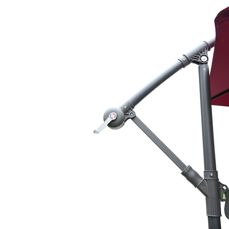 Outsunny 10' Cantilever Hanging Tilt Offset Patio Umbrella (Weight Not Included)