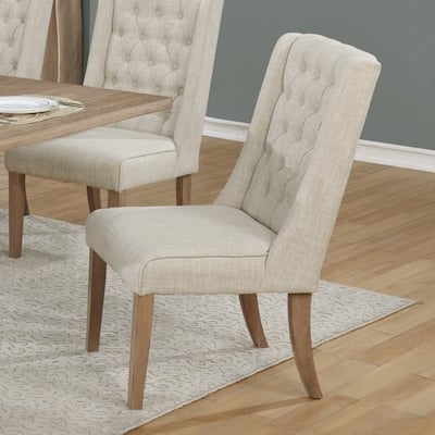 Best Quality Furniture Beige or Gray Linen Upholstered Dining Side Chair