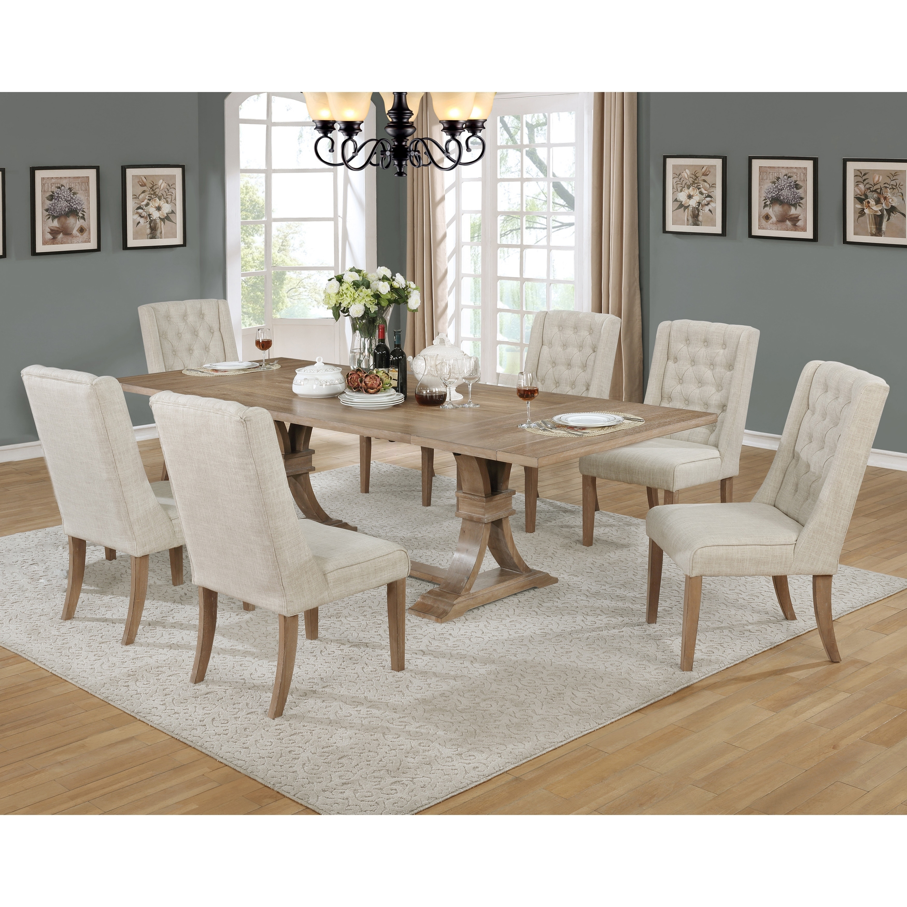 Best Quality Furniture Rustic Extension Dining Set On Sale Overstock 17965522