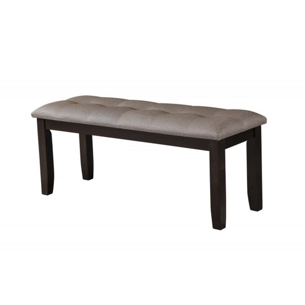 Shop Best Quality Furniture Grey Upholstered Button-tufted Dining Bench