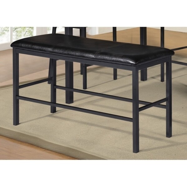 metal dining bench black